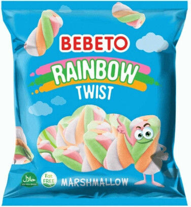 Bebeto Rainbow Twist Μαρσμέλοου 60gr