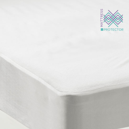 Go Smart Home Protective Cover Semi-double Waterproof with Skirt White 120x200+30cm