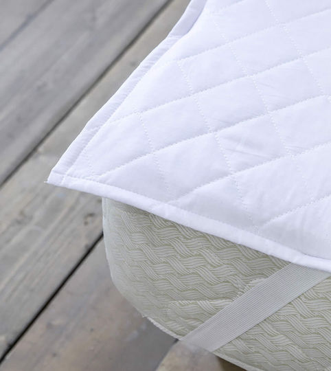Nima Protective Cover Single with Elastic Bands Abbraccio White 100x200cm