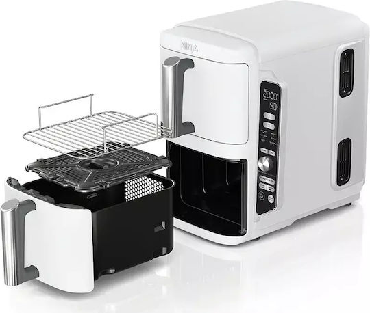 Ninja Double Stack XL Air Fryer with Double Detachable Bucket 9.5lt White