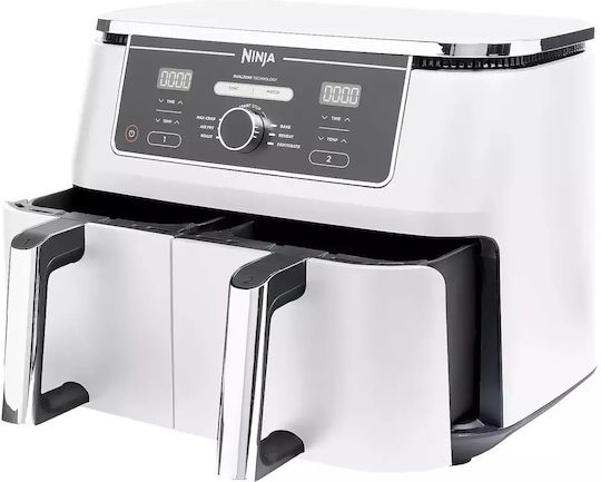 Ninja Foodi Air Fryer with Double Detachable Bucket 9.5lt White