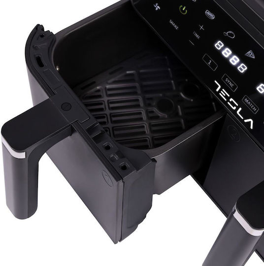 Tesla Air Fryer με Wi-Fi & Διπλό Αποσπώμενο Κάδο 9lt Μαύρο AF900BSD