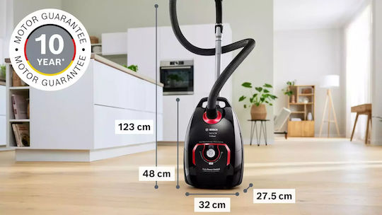 Bosch BGL8POW3A Прахосмукачка 890W С торба 5лт Черна