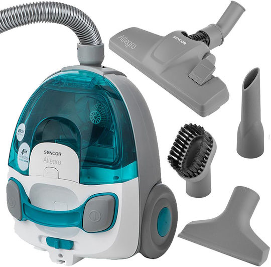 Sencor SVC 511 Ηλεκτρική Σκούπα 890W με Κάδο 4.5lt Τιρκουάζ