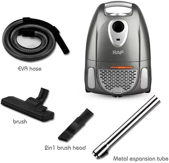 Raf RAF 8670 Vacuum Cleaner 1600W Bagged 4.5lt Gray