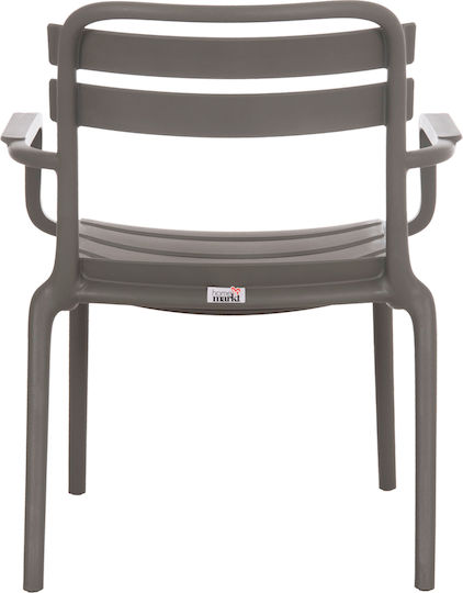 Outdoor Chair Polypropylene Korver Dark Olive Green 48x67x46cm