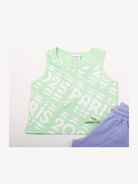 Kids' Set with Shorts Summer 2pcs Green