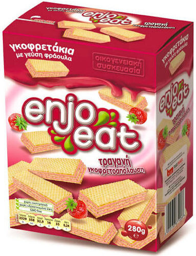 enjoeat Mini Wafer Lapte Căpșună 280gr