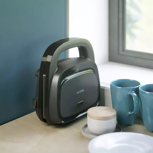 Philips Series 3000 Sandwich Maker for 2 Sandwiches 750W Black