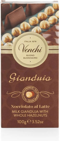 Venchi Chocolate Milk Gianduja Hazelnuts Gluten-Free 100gr