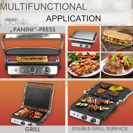 Profi Cook Sandwich Maker pentru for 2 Sandwiches Sandvișuri 2000W Inox