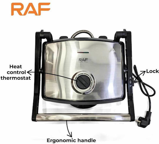 Raf R558 Τοστιέρα για 2 Τοστ 2200W Inox