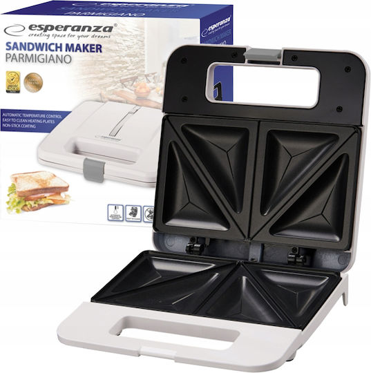 Esperanza Sandwich Maker for for 2 Sandwiches Sandwiches 1000W White