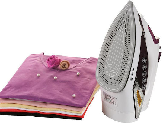 Hausberg Fier de Călcat cu Aburi 2300W cu Talpă Ceramică și Debit Continu de Abur 18g/min