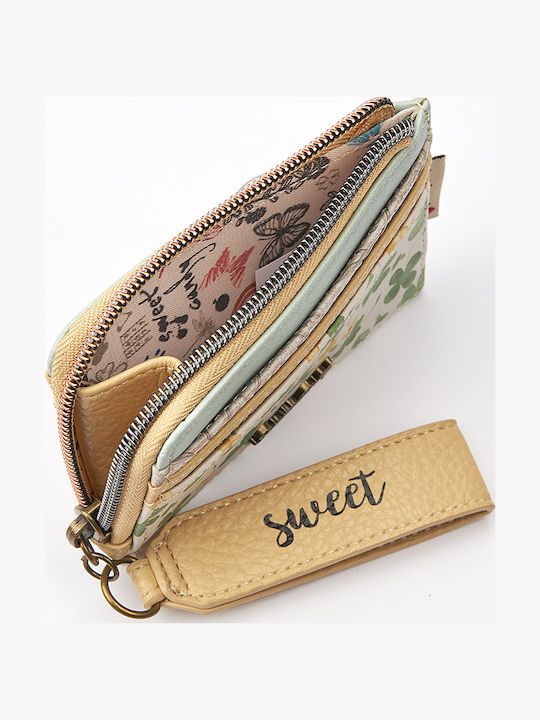 Damen Geldbörse Klassisch Beige