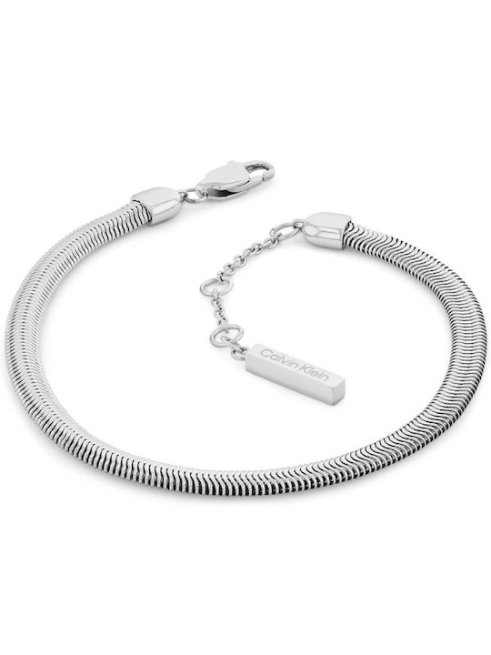 Calvin Klein Γυναικείο Σετ Βραχιόλια από Ατσάλι με Ζιργκόν 17cm