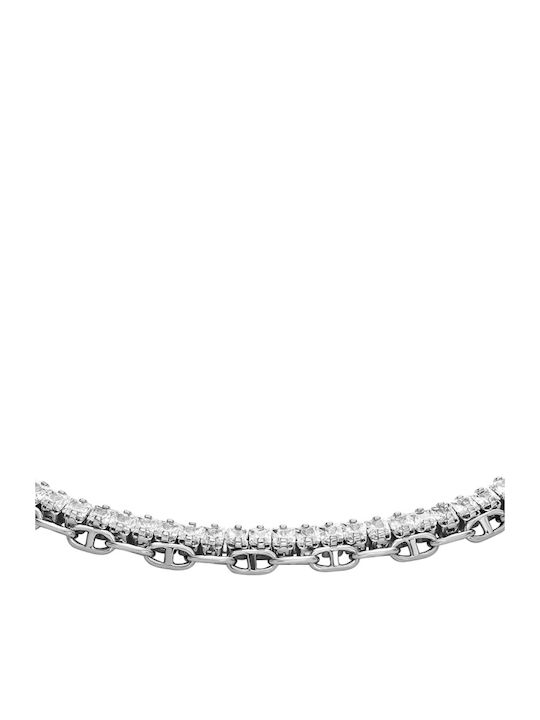 Fossil Women's Silver Bracelet Fossil Women's Silver Bracelet