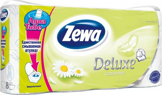 Zewa Deluxe Тоалетна Хартия 8 Рола 3 Пластове (91гр/Роло)