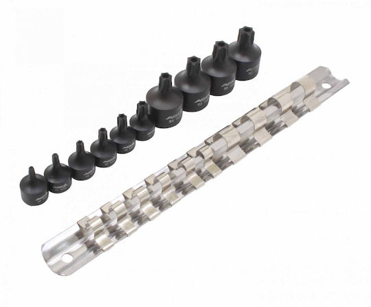 Set de biți Torx Impact 1/4" 3/8" cu orificiu