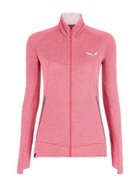 Pedroc Pl R Fz Fleece Γυναικεία Ζακέτα με Φερμουάρ σε Ροζ Χρώμα