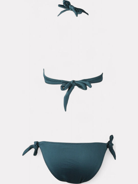 Set Bikini mit Abnehmbarer Verstärkung Türkis