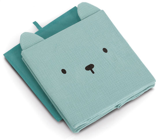 Children's Folding Storage Box made of Fabric Green 28x28x28cm 1pcs
