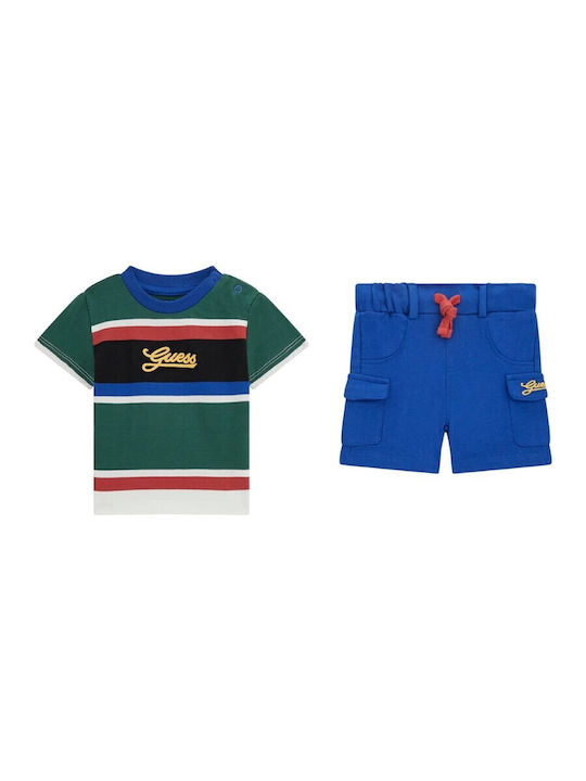 Kids' Set with Shorts Summer 2pcs Green, White