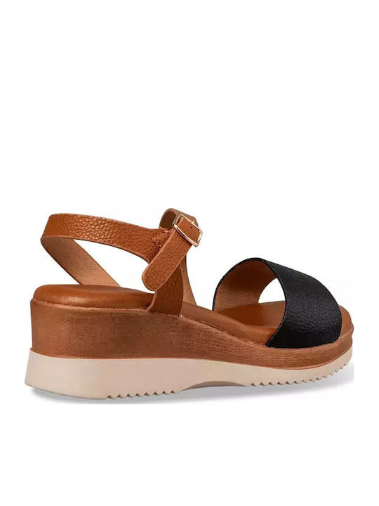 Women's Synthetic Leather Platform Shoes Black