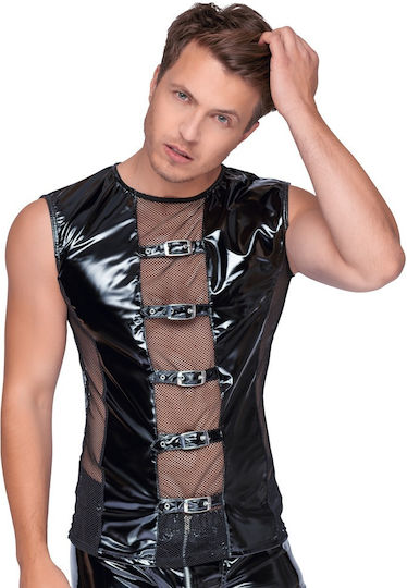 Black Level Sexy Ανδρικό Top Μαύρο