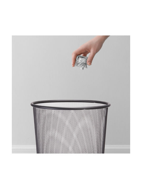 Waste Bin Waste Metallic Gray 29.5x29.5x35cm 1pcs