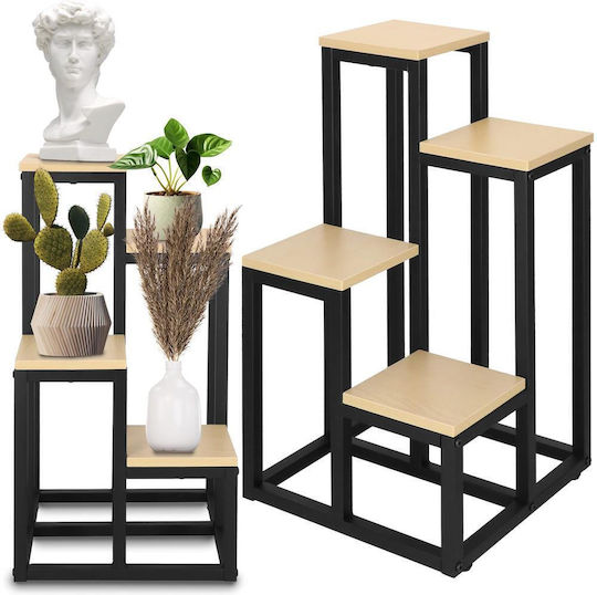 Blumentopfständer Metall Beige 34cmx34cmx68cmcm.