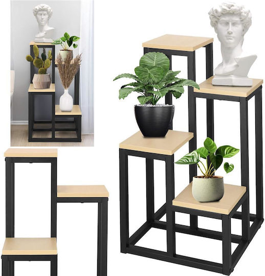 Blumentopfständer Metall Beige 34cmx34cmx68cmcm.