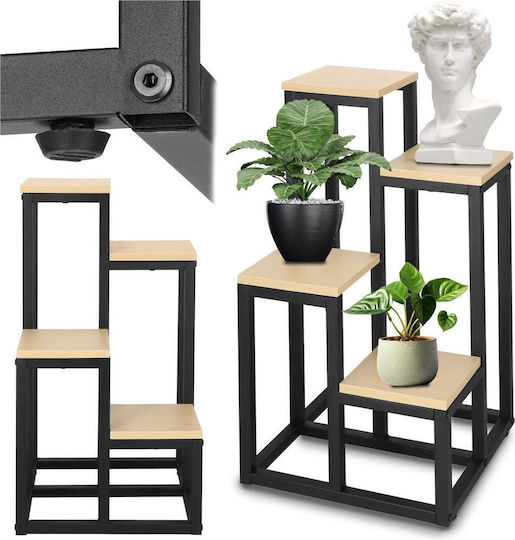 Blumentopfständer Metall Beige 34cmx34cmx68cmcm.