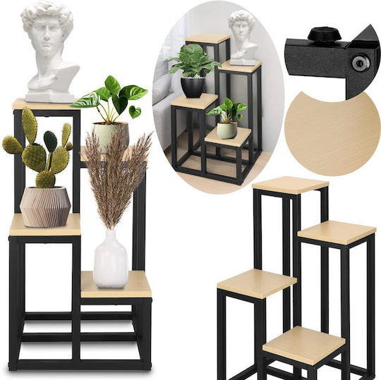 Blumentopfständer Metall Beige 34cmx34cmx68cmcm.