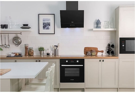 Pyramis Livelo Chimney Vent Hood 60cm Black