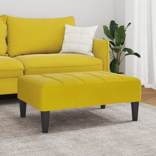 Hocker Fußhocker Gepolstert mit Samt Yellow 77x55x31cm
