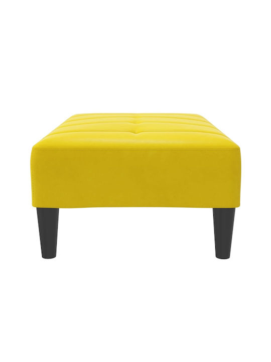 Hocker Fußhocker Gepolstert mit Samt Yellow 77x55x31cm