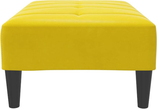 Hocker Fußhocker Gepolstert mit Samt Yellow 77x55x31cm