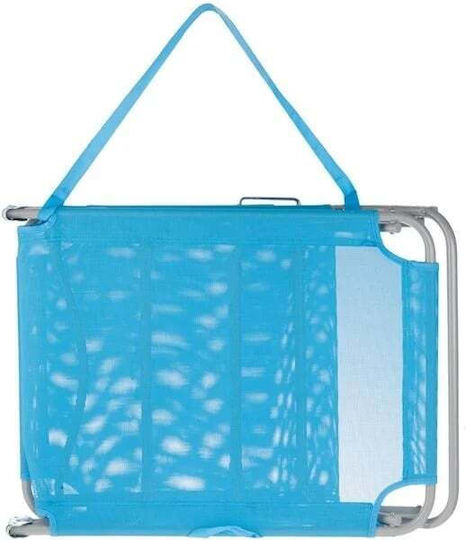 Șezlong De Plajă Pliabil Husă Pentru Băuturi 188x55x24cm Turcoaz