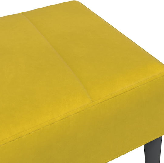 Samt Fußhocker Gelb 77x55x31cm