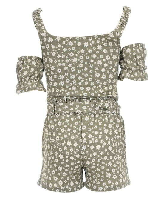 Kids' Set with Shorts Summer 2pcs Olive