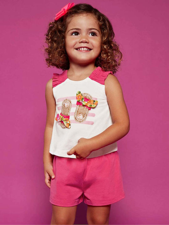 Kids' Set with Shorts Summer 2pcs White
