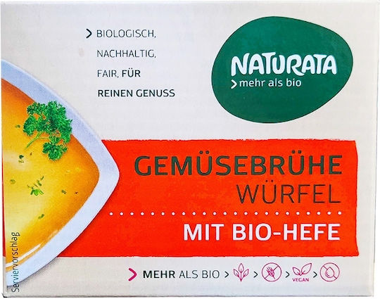 Naturata Βιολογικοί Κύβοι Μαγειρικής Λαχανικών Χωρίς Γλουτένη 72gr Συσκευασία των 8