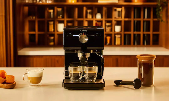 Krups Authentic Espresso Coffee Machine 1100W Pressure 15bar Black XP381810