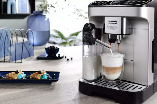 De'Longhi Magnifica Evo Next Automatische Espressomaschine 1450W Druckreiniger 15bar mit Kaffeemühle ECAM310.80.SB
