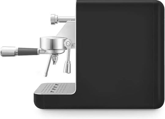 Smeg Μηχανή Espresso 1650W Πίεσης 15bar Μαύρη EMC02BLMEU
