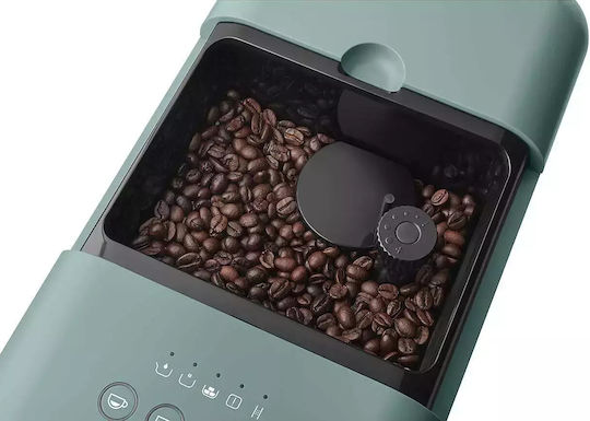 Smeg Μηχανή Espresso 1350W Πίεσης 19bar Πράσινη BCC12EGMEU