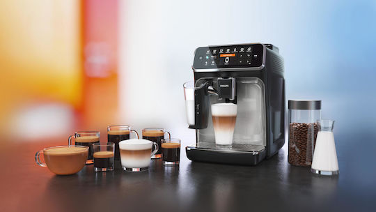 Philips Series 4300 Automatic Espresso Machine 1500W Pressure 15bar for Cappuccino with Grinder Black