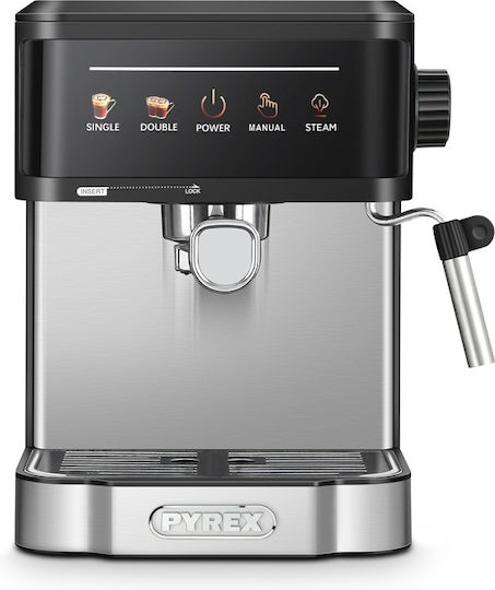 Pyrex Μηχανή Espresso 850W Πίεσης 20bar Καφέ SB-580
