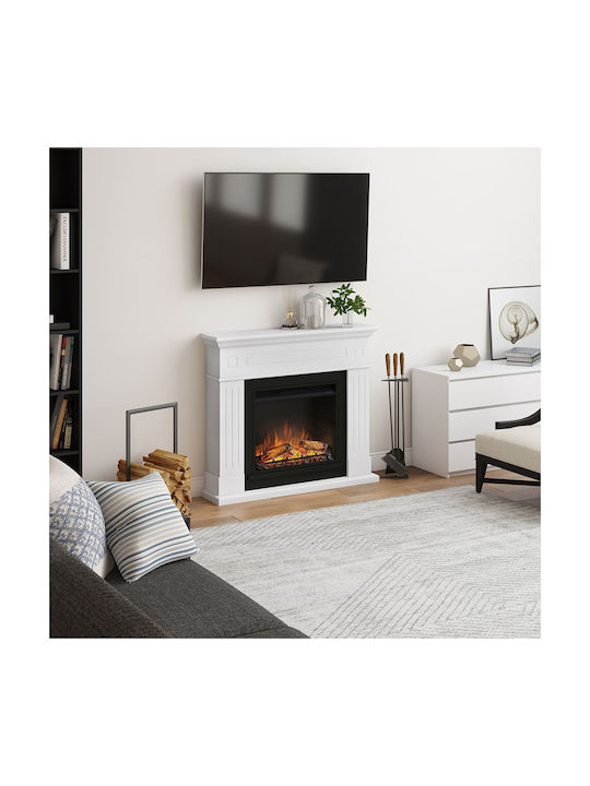 Tagu Larsen Floor Electric Fireplace 1500W 60x50.3cm White